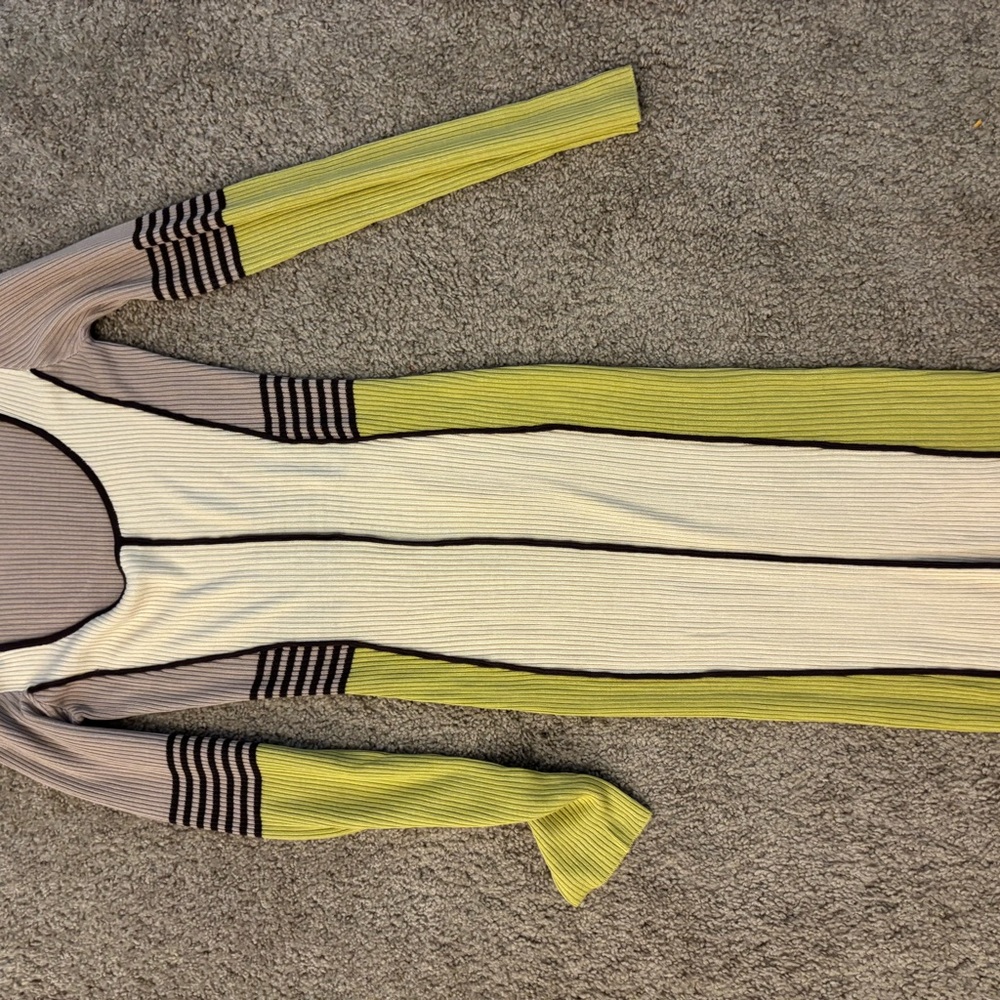 Striped Multicolor Knit Dress